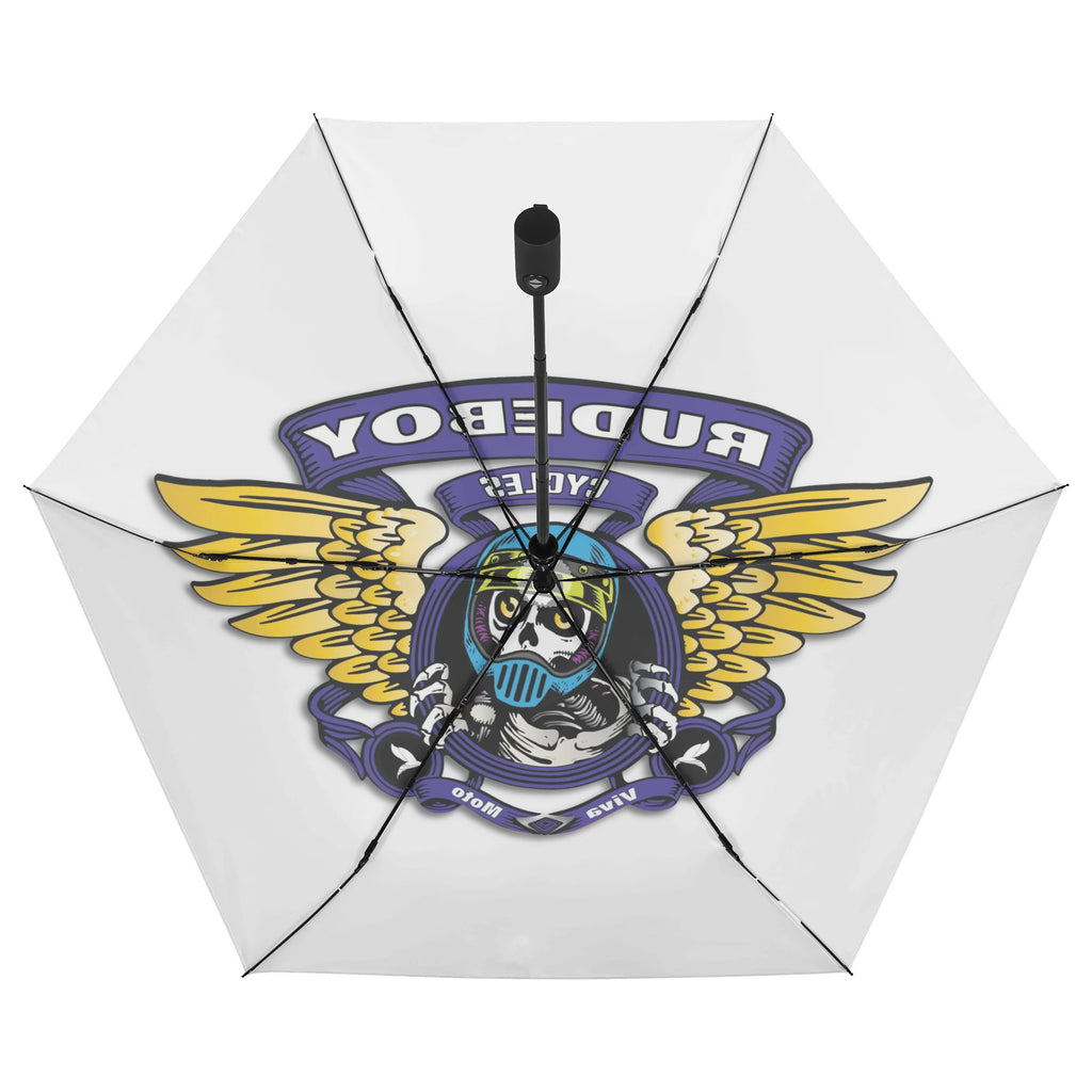 Rude Brigade Lightweight Auto Open & Close Umbrella Printing Outside