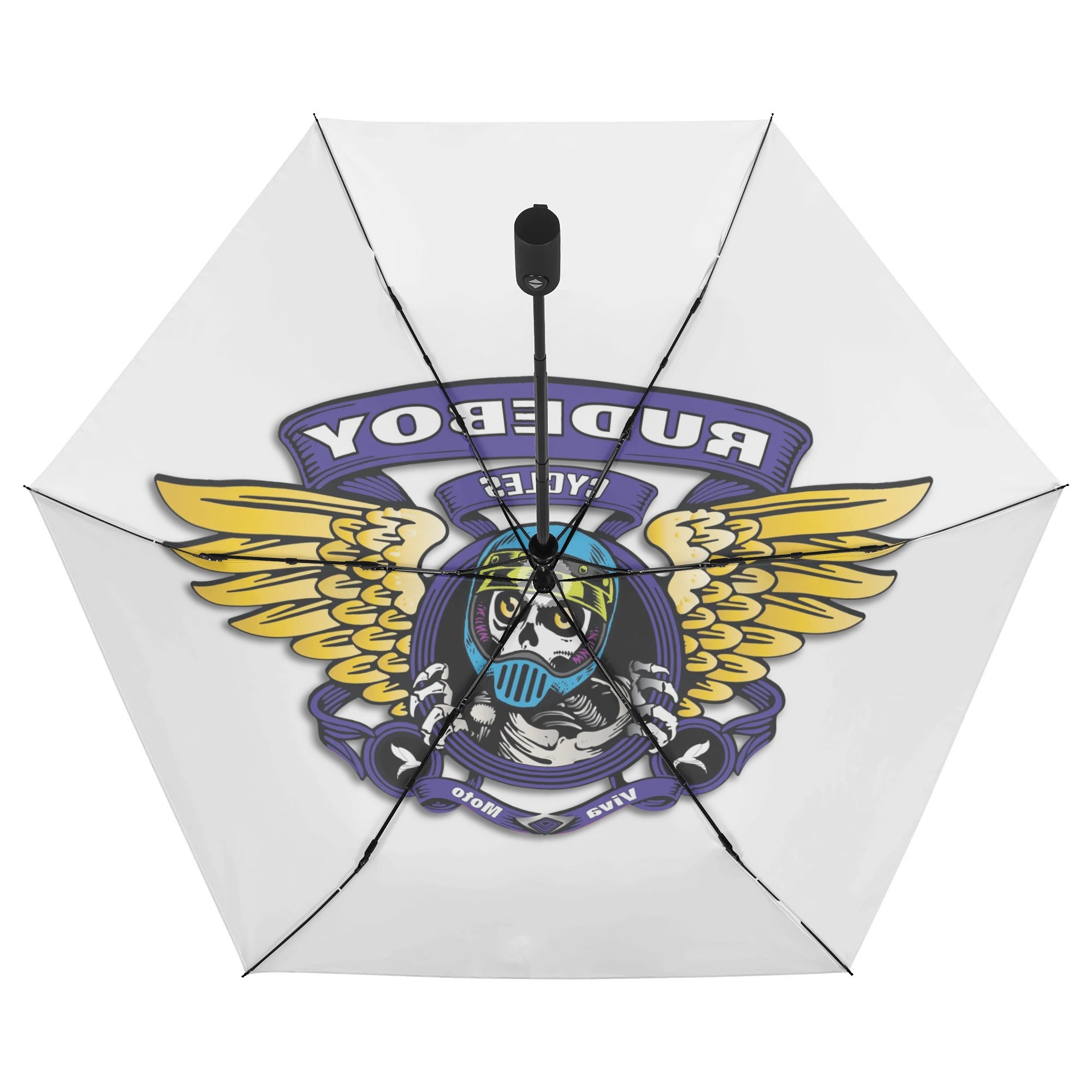 Rude Brigade Lightweight Auto Open & Close Umbrella Printing Outside