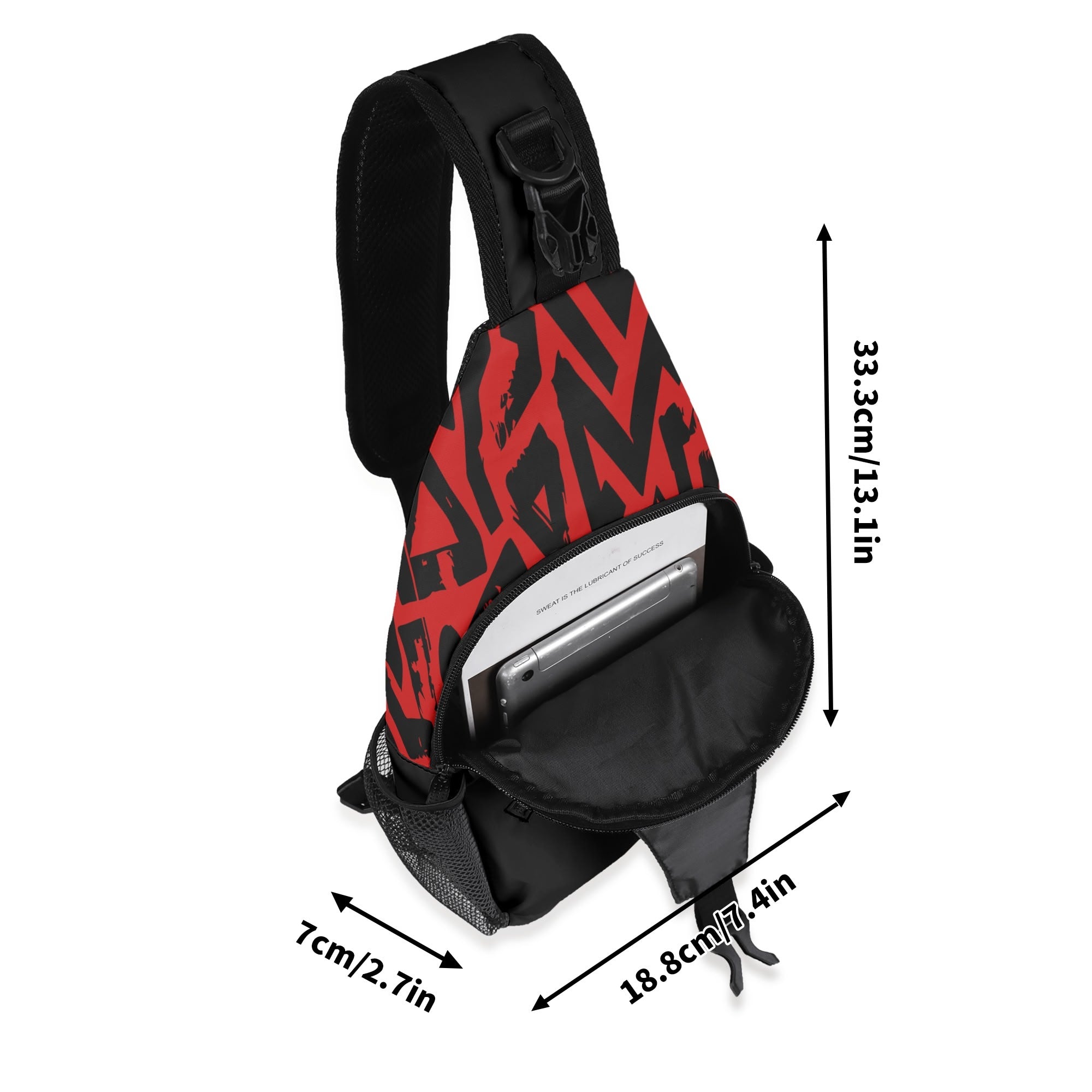 Clear optic red top Crossbody Bag