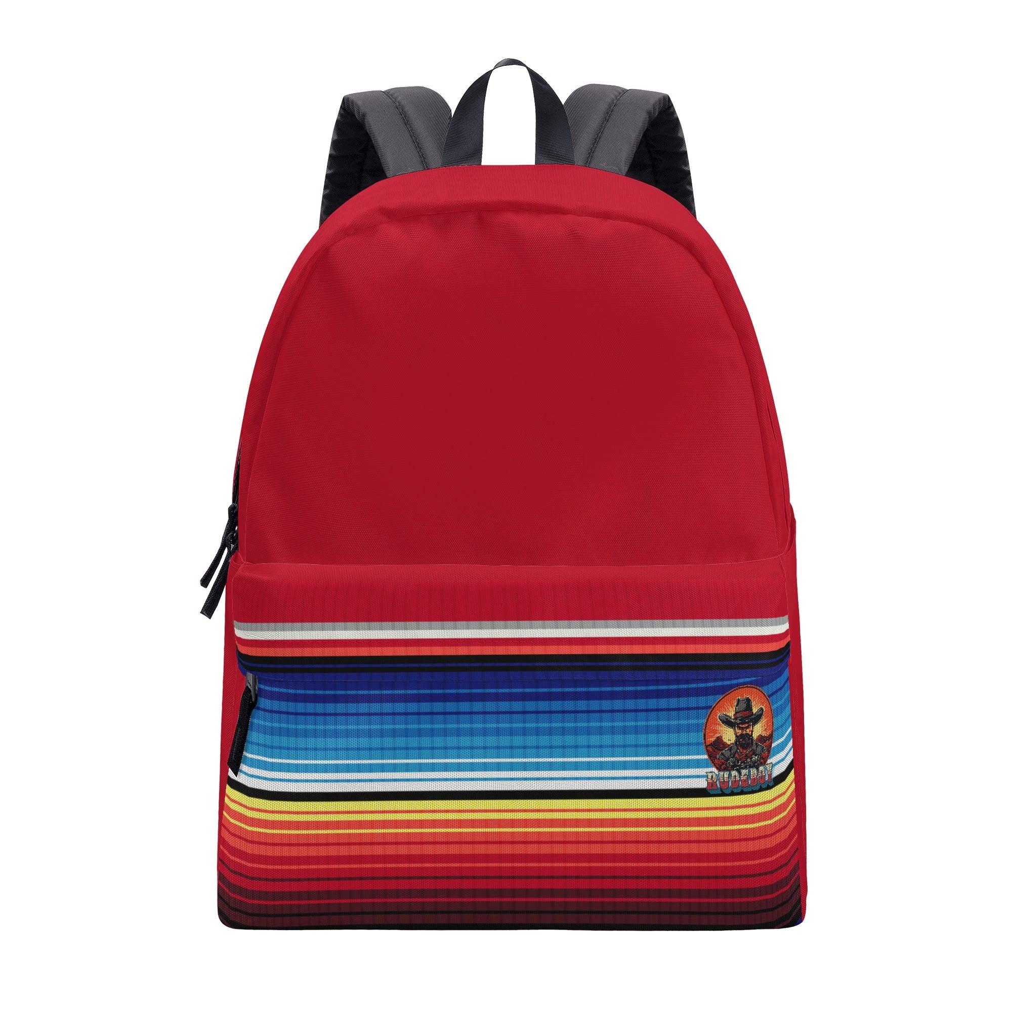 Eastpack style vintage esque backpack with Mexican Serape print on the front pocketfrom Rudeboy cycle