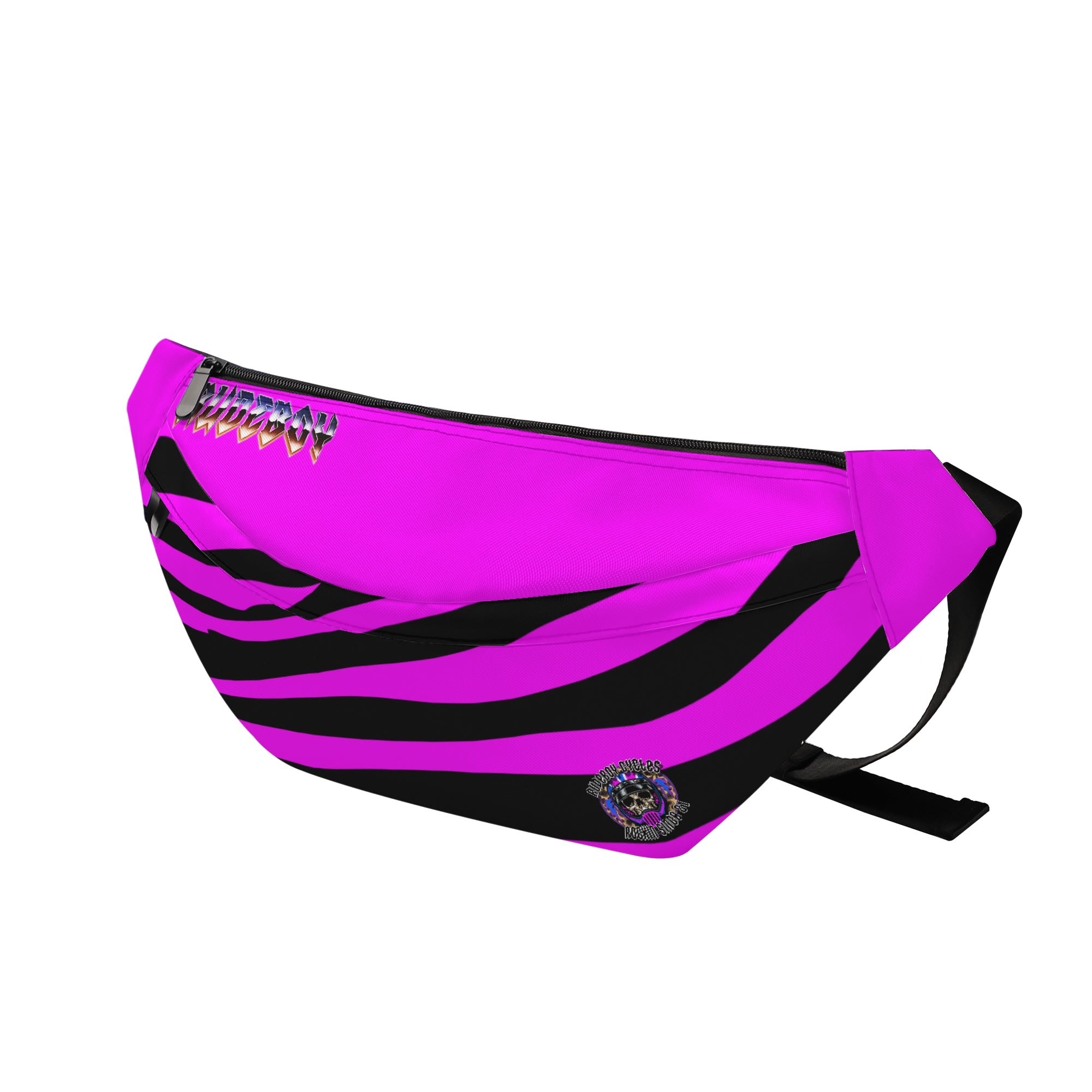 Hair metal large pink fanny pack zebra from rudeboy cycle