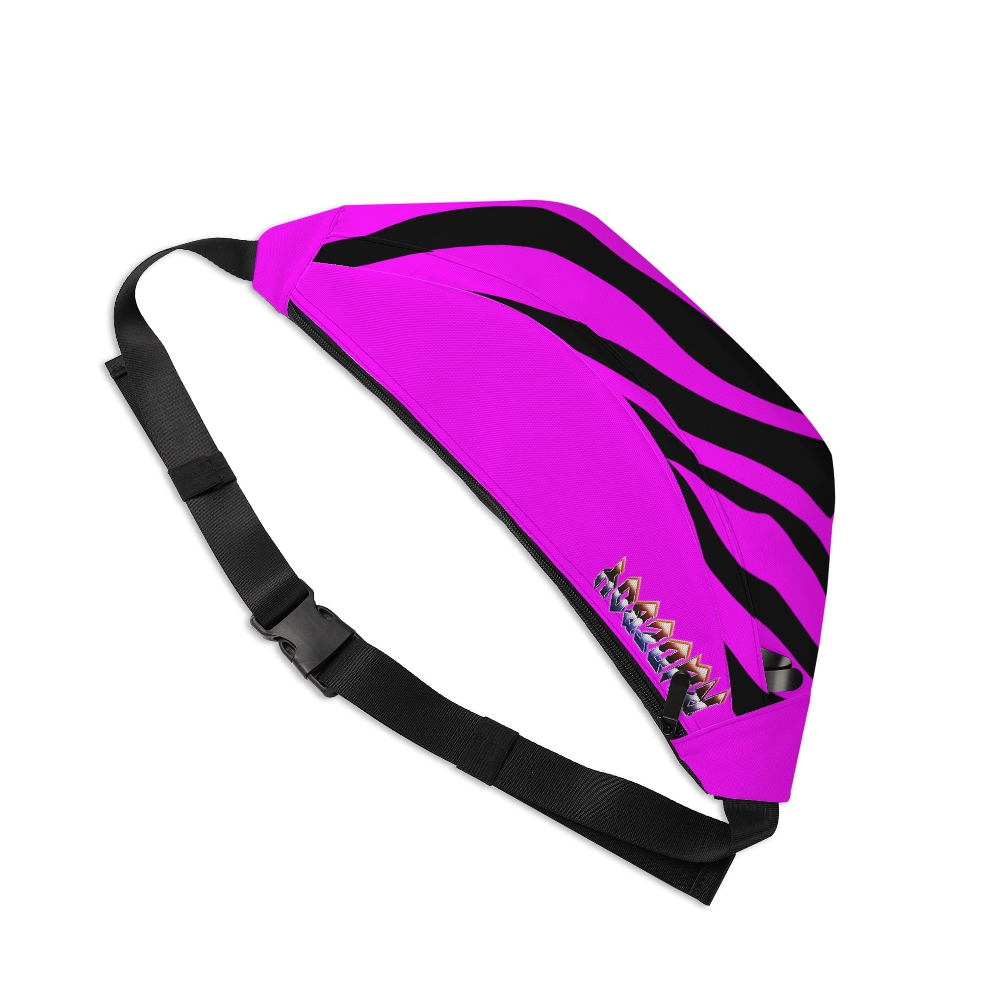 Hair metal large pink fanny pack zebra from rudeboy cycle
