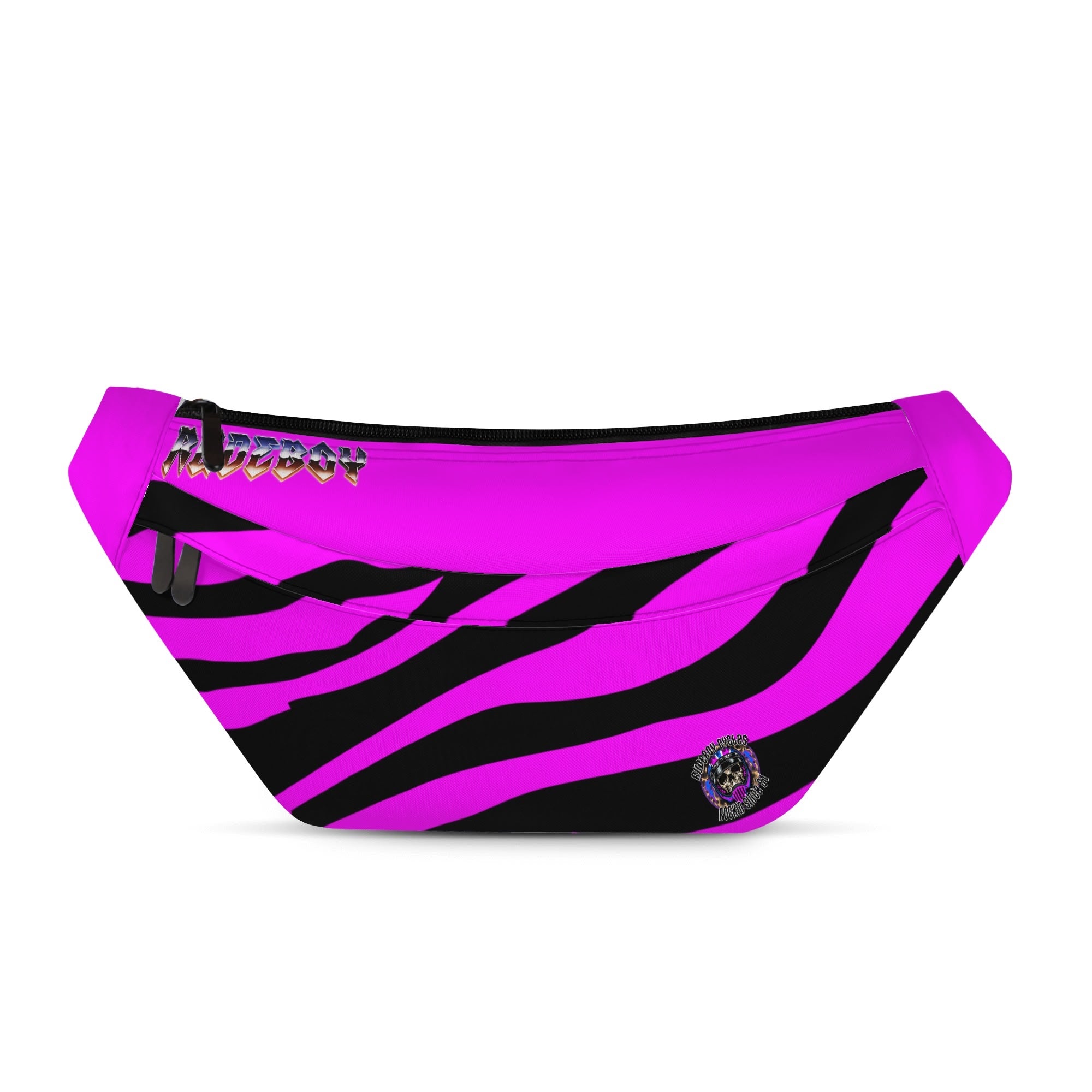 Hair metal large pink fanny pack zebra from rudeboy cycle
