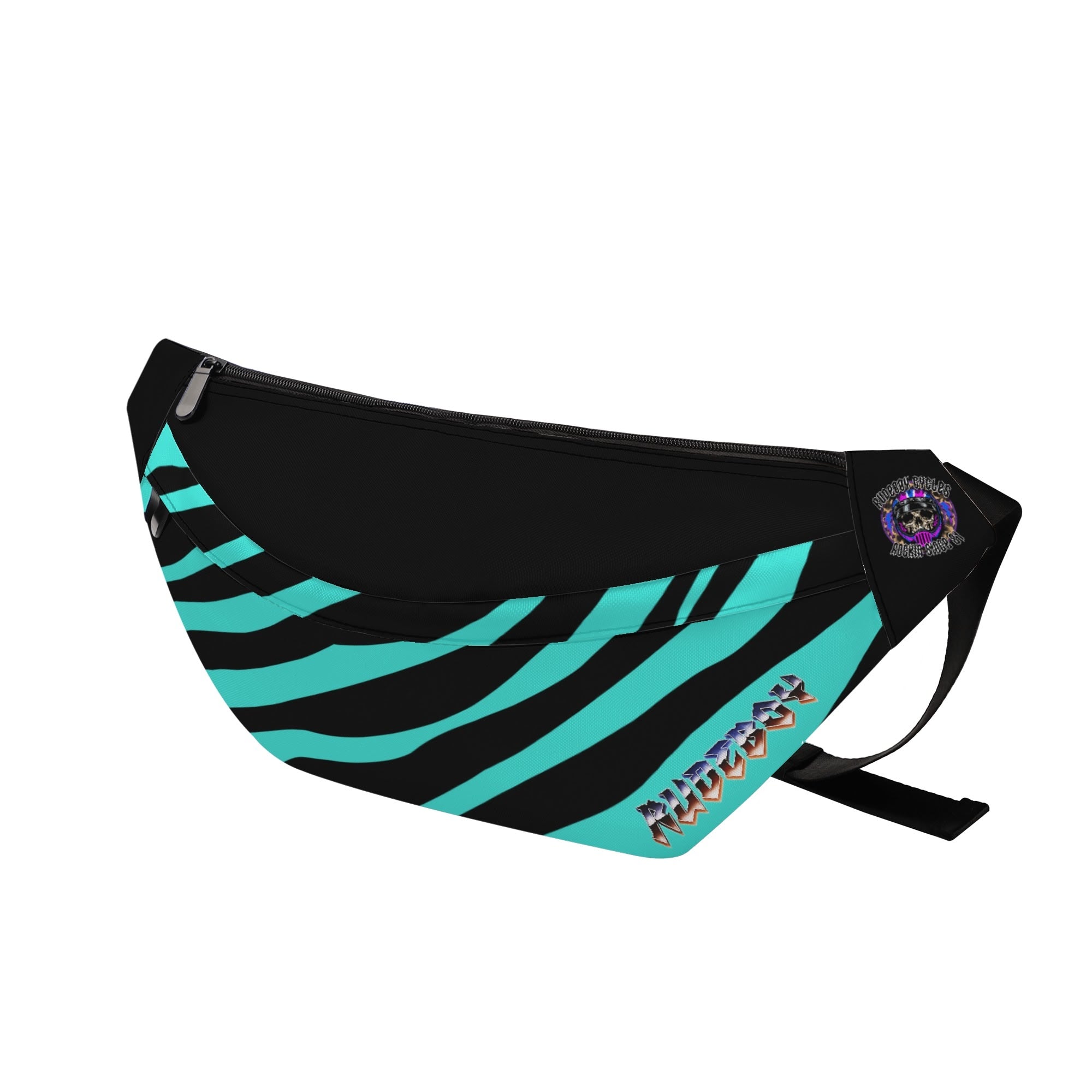 Hair Metal Zebra print Large fanny pack from rudeboy cycle