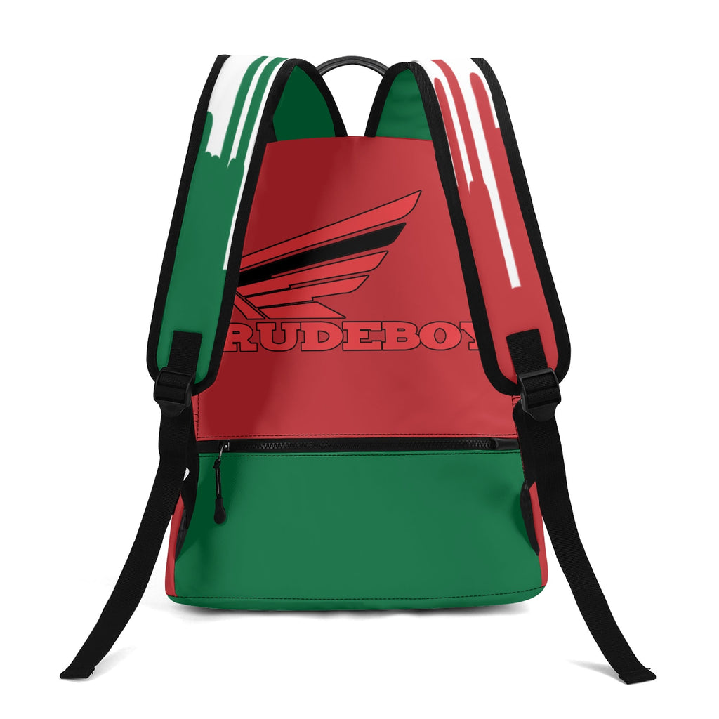 Cast-earl 17” tpu backpack, part of the golden era collection by Rudeboy cycles 