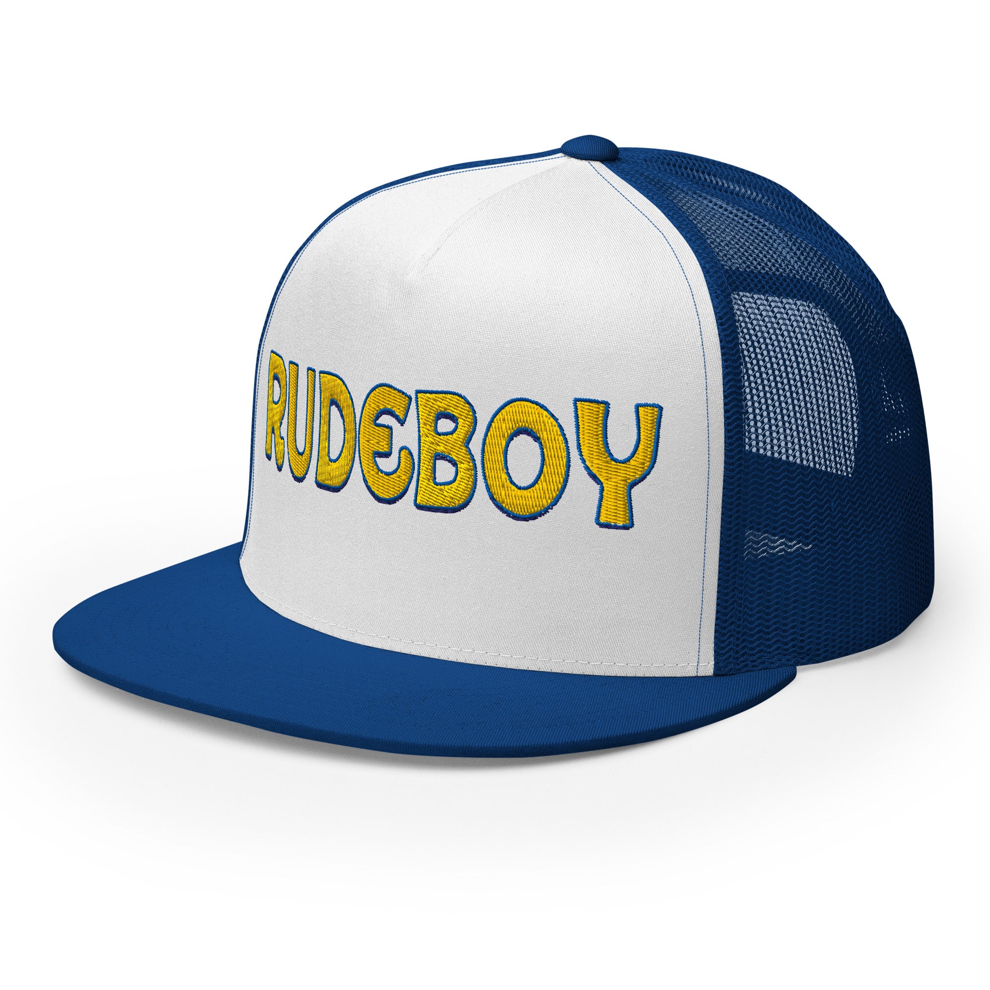 Vapin Jose flat brim trucker hat from Rudeboy Cycle’s Golden Era collection 