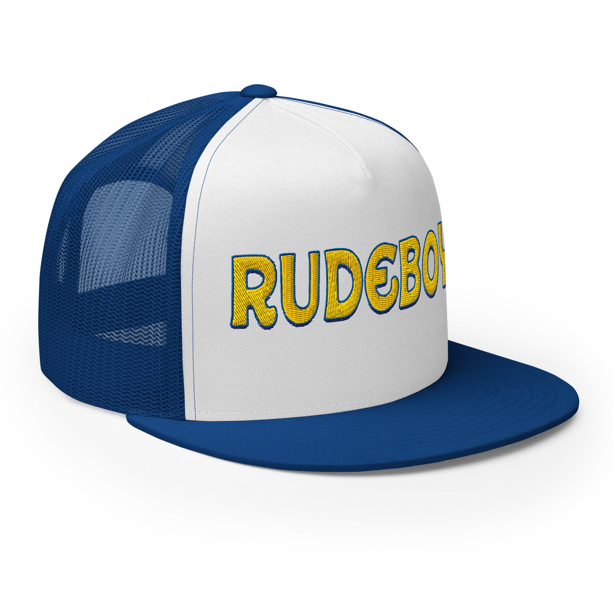 Vapin Jose flat brim trucker hat from Rudeboy Cycle’s Golden Era collection 