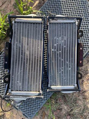 2022 KTM radiators x2 with Tusk digital fan & enduro engineering brackets