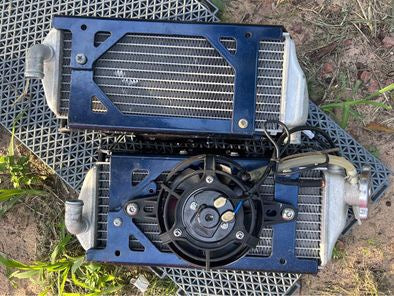 2022 KTM radiators x2 with Tusk digital fan & enduro engineering brackets