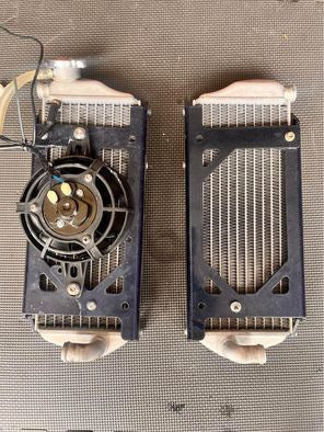 2022 KTM radiators x2 with Tusk digital fan & enduro engineering brackets