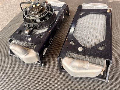 2022 KTM radiators x2 with Tusk digital fan & enduro engineering brackets
