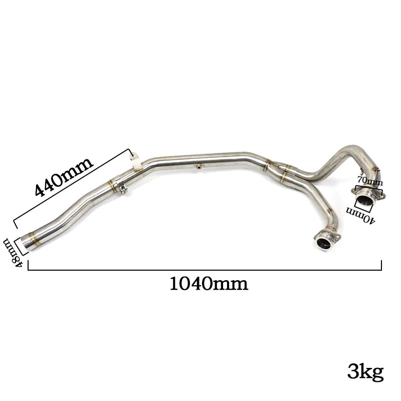 Siboli Stainless Header to Lower Mid Pipefor  16-19 Honda Africa Twin
