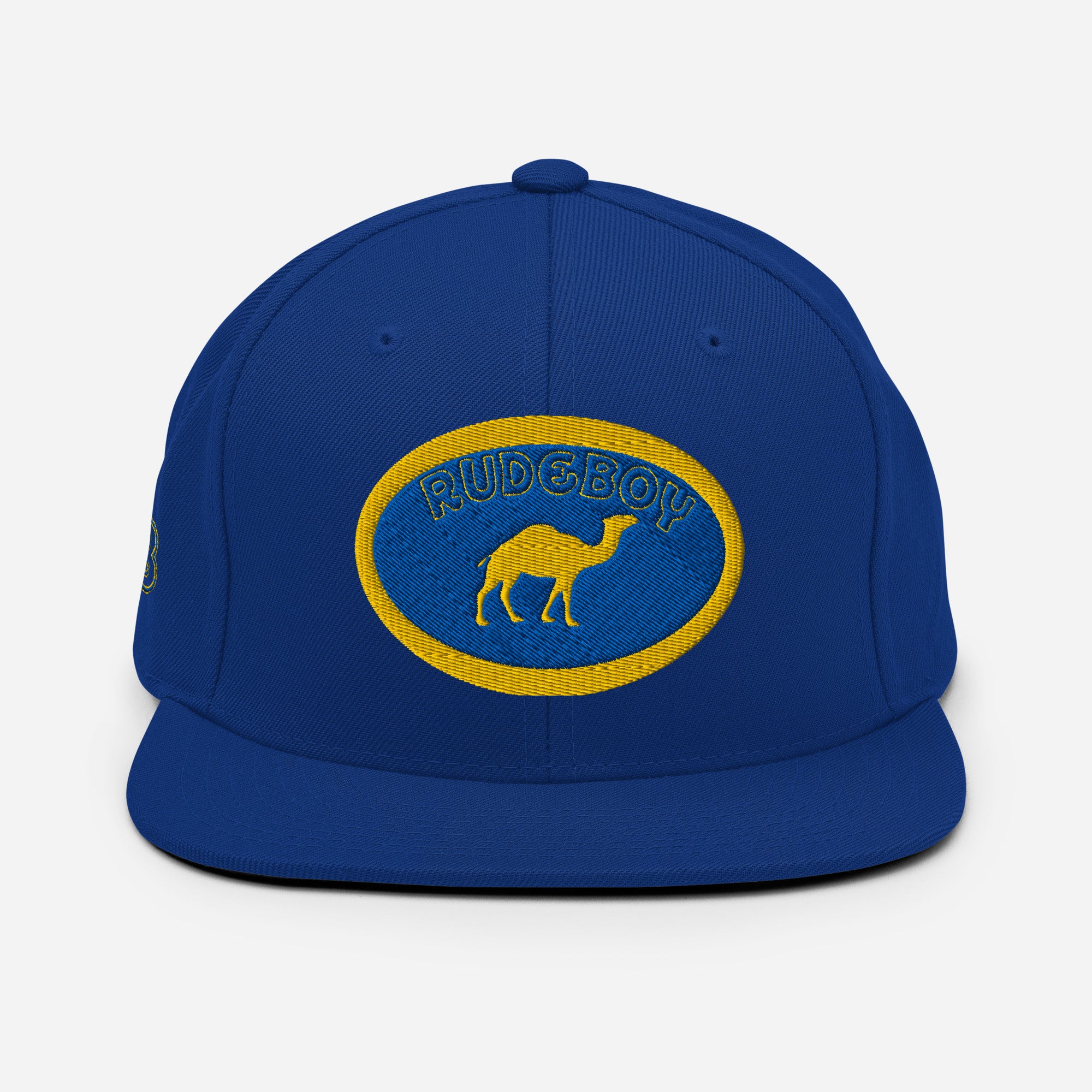 Single hump flat brim snap back hat from Rudeboy Cycle’s Golden Era collection 