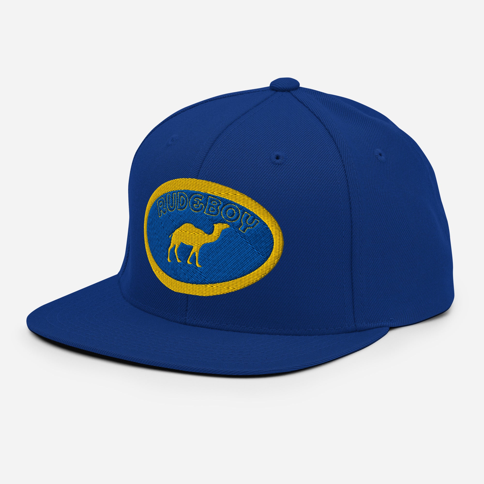 Single hump flat brim snap back hat from Rudeboy Cycle’s Golden Era collection 