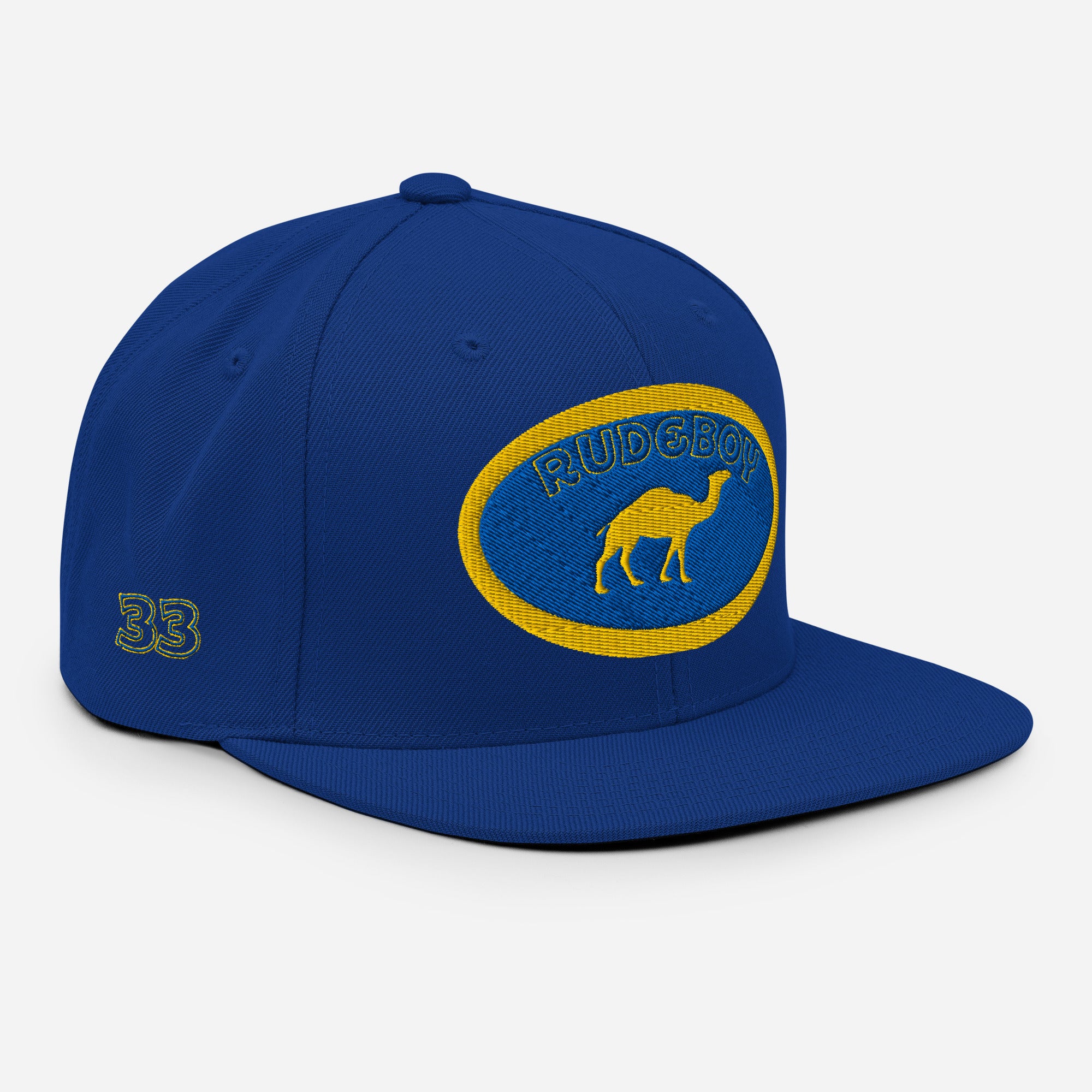Single hump flat brim snap back hat from Rudeboy Cycle’s Golden Era collection 
