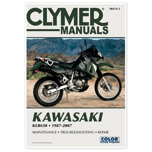 CLYMER MANUAL- KAWASKI KLR650 1987-2007 Manual [shop name]