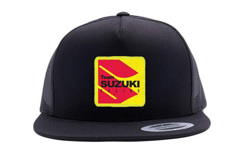 FACTORY EFFEX SUZUKI RACING SNAPBACK HAT / BLACK-GREY MESH OS Hat [shop name]
