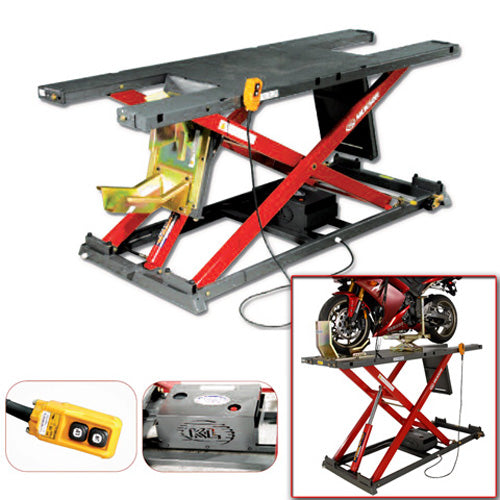 K&L MC655R HYDRAULIC BIKE LIFT (RED FRAME) Lift [shop name]
