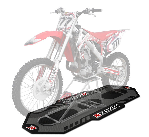 RIsk Racing Pit mat available at Rudeboy Cycle Motocross, flat track, factory pit mat