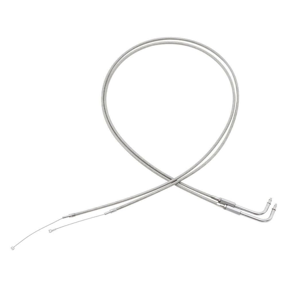 130cm Braided Steel Throttle Cables for Harley FXST FLHRC FLHRCI FLHRI & FHLT