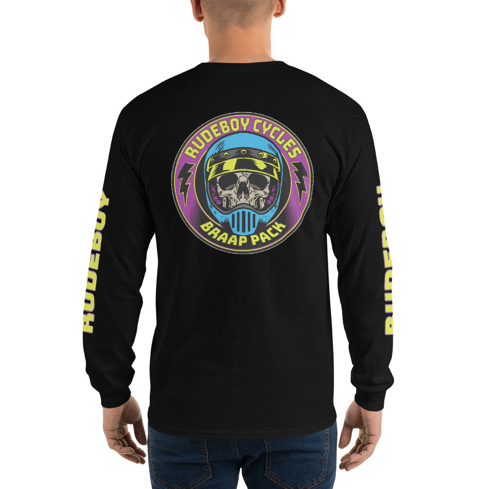 Maim Gang Moto Skull  Long Sleeve Shirt