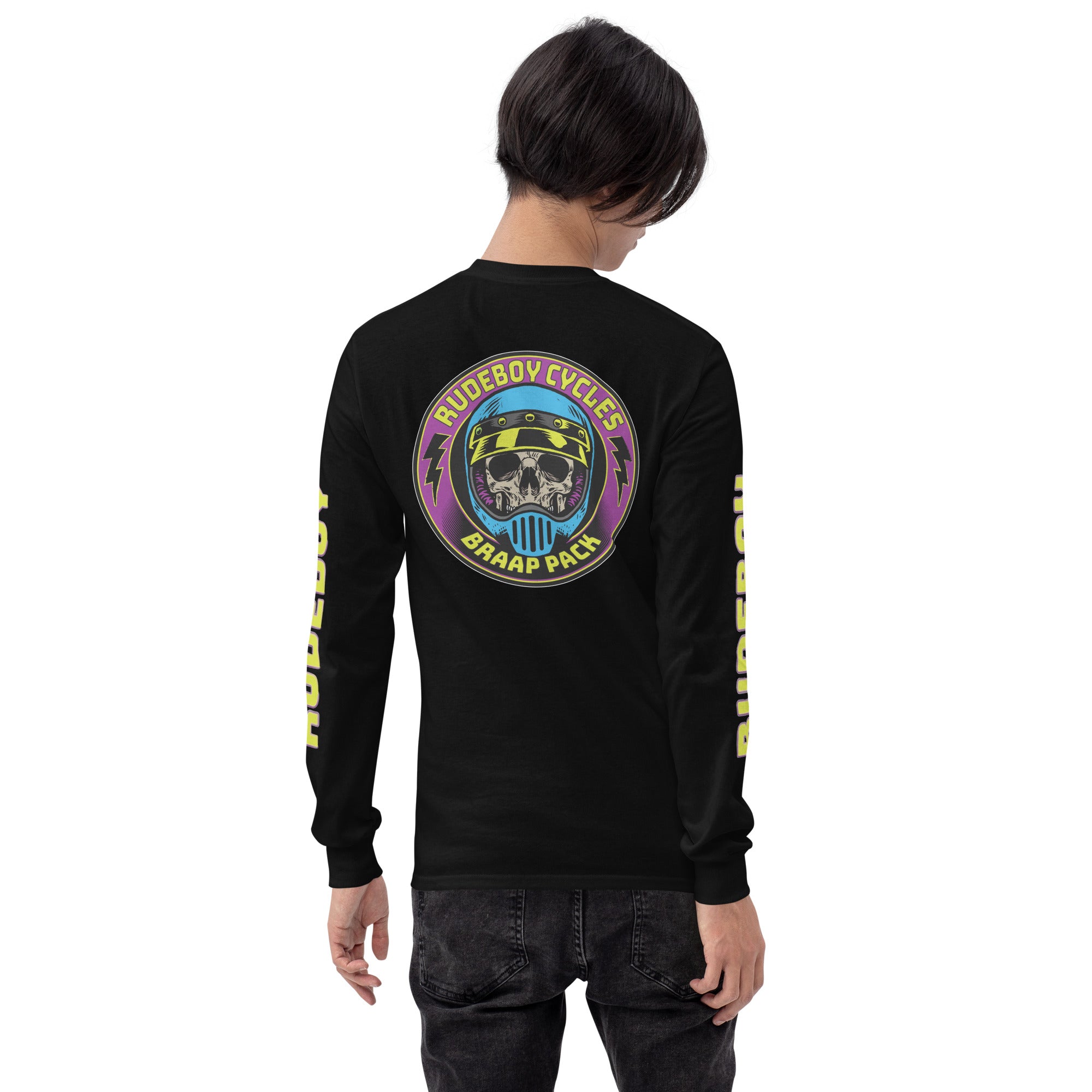 Maim Gang Moto Skull  Long Sleeve Shirt