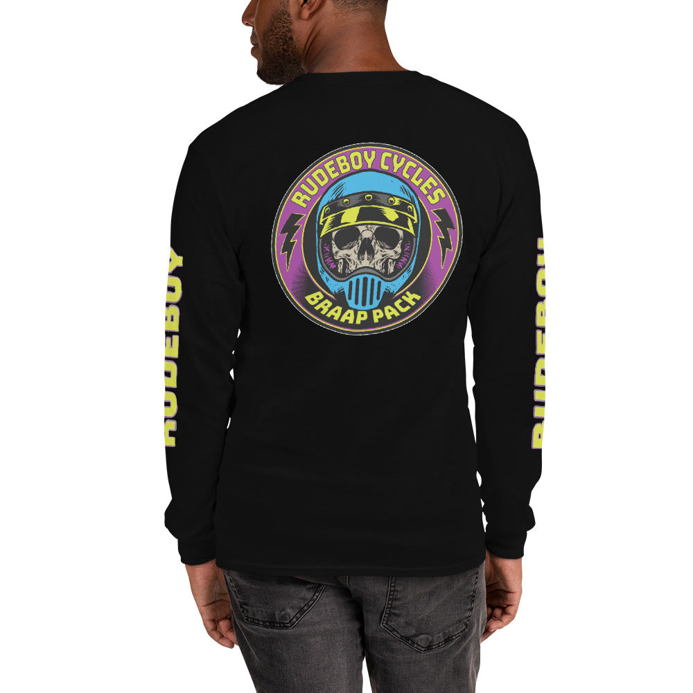 Maim Gang Moto Skull  Long Sleeve Shirt