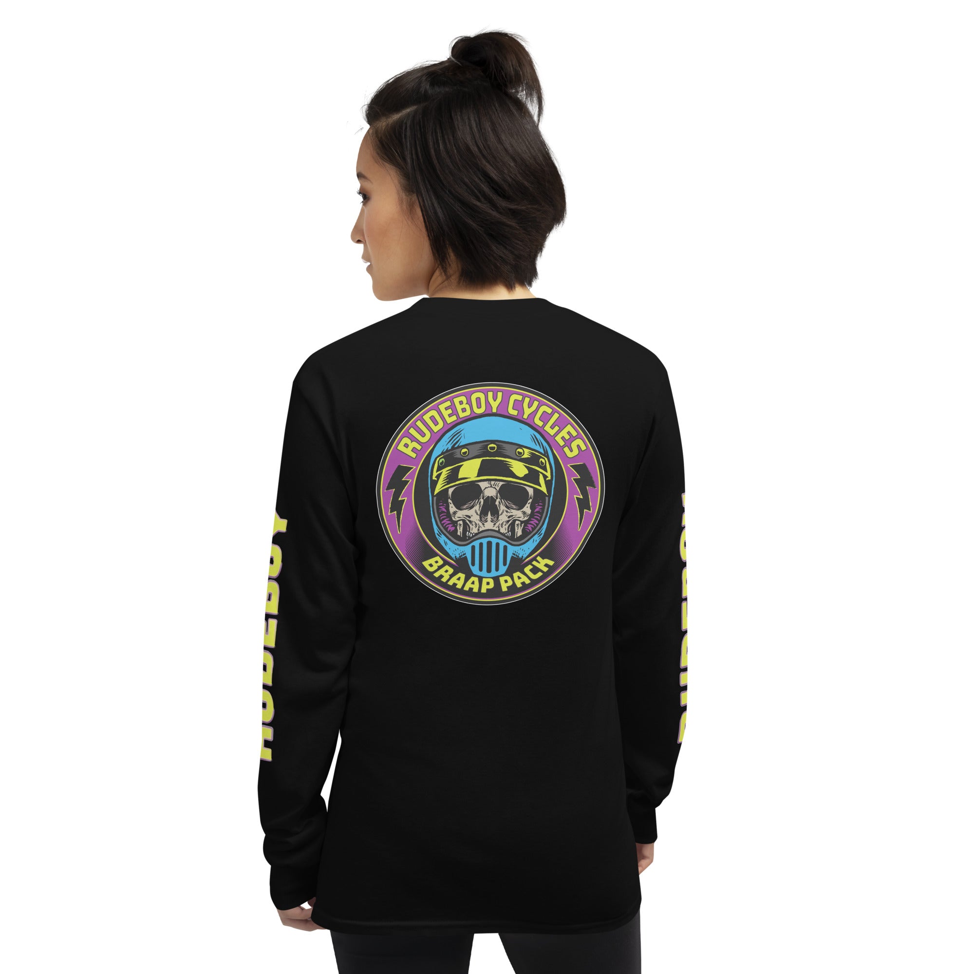 Maim Gang Moto Skull  Long Sleeve Shirt