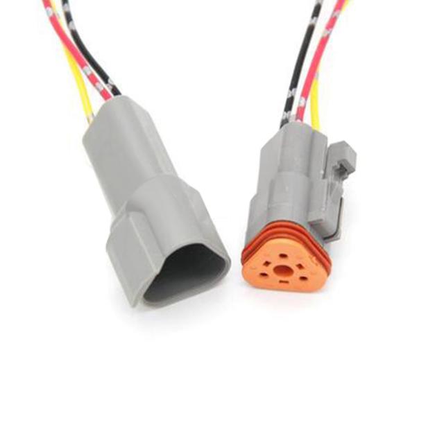 Deutsch DT06 DT04 Waterproof Connectors Male and Female Butt Plug with Wire 2 3 4 6 8 12 Pins 22-16AWG