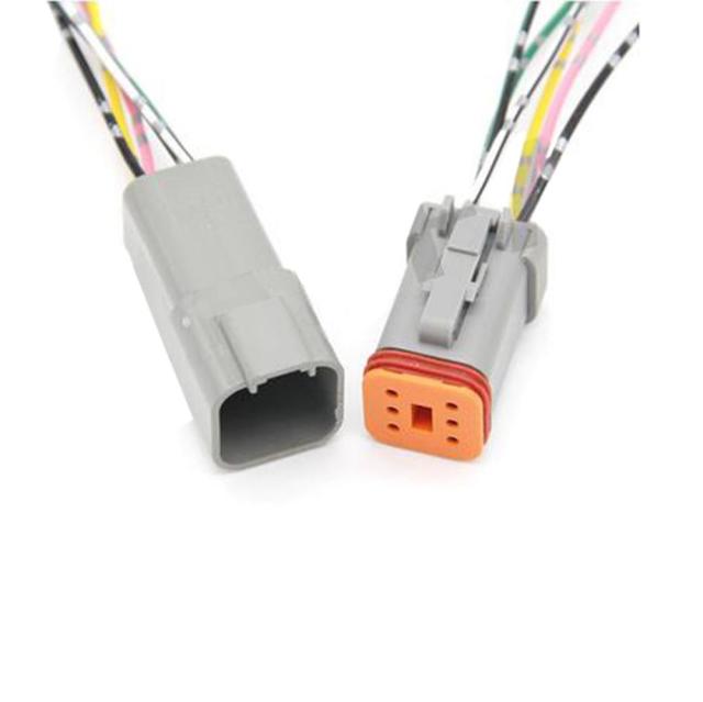 Deutsch DT06 DT04 Waterproof Connectors Male and Female Butt Plug with Wire 2 3 4 6 8 12 Pins 22-16AWG