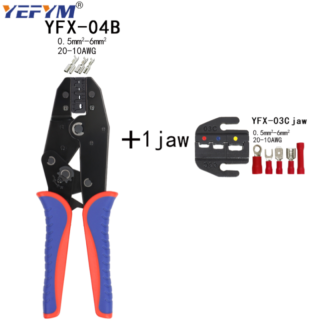 YFX-04B Quick-change Jaw Crimping Pliers Clamp Cable Tube/plug/Insulated terminals Kit Multifunctional Electrical Tools