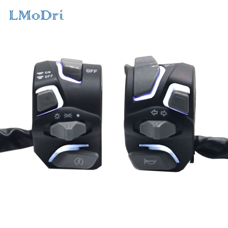 22mm FUTURISTIC Led Backlit Handlebar Switch Headlight