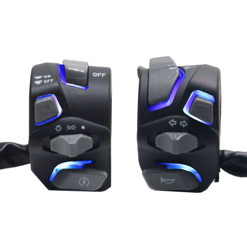 22mm FUTURISTIC Led Backlit Handlebar Switch Headlight