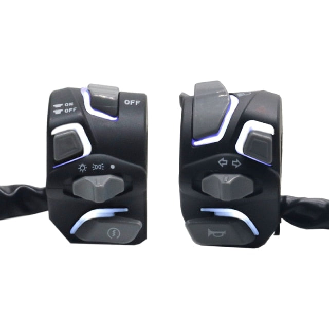 22mm FUTURISTIC Led Backlit Handlebar Switch Headlight