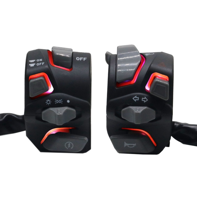 22mm FUTURISTIC Led Backlit Handlebar Switch Headlight